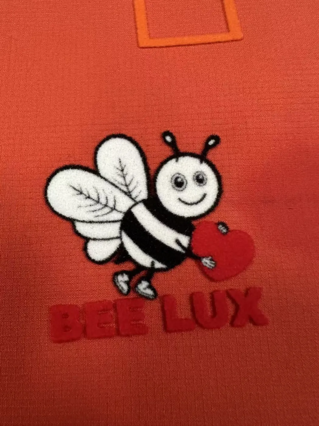 Flock Heat Transfer — material sample photographed on white