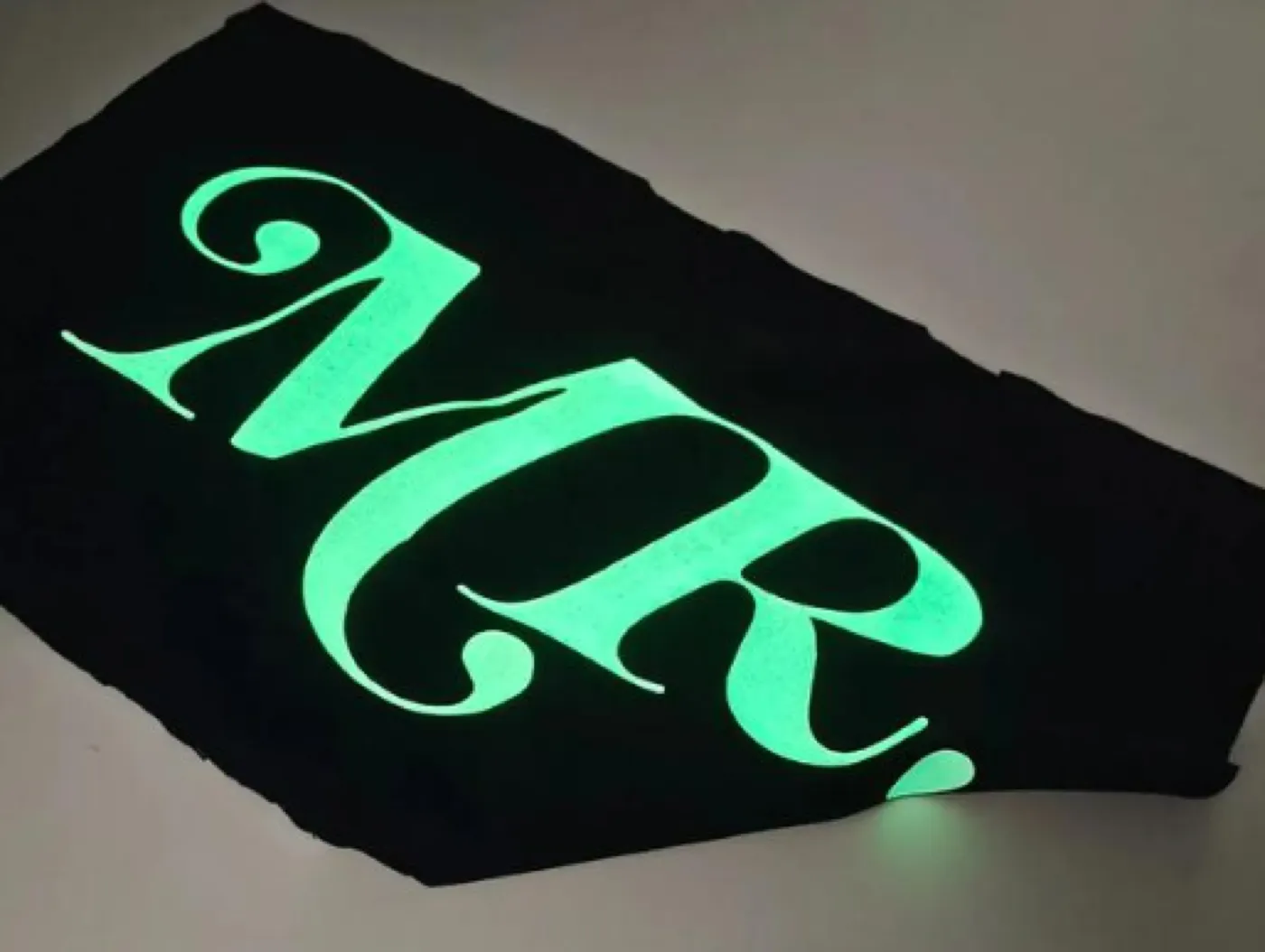 Luminous Heat Transfer — material sample photographed on white
